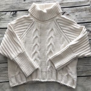 White Turtleneck Sweatshirt